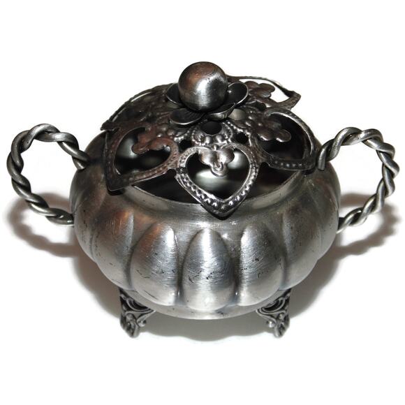 Vintage Estate 3.5" Decor Solid Sterling Silver Nut Bowl Salt Greek Souvenir - Picture 5 of 8